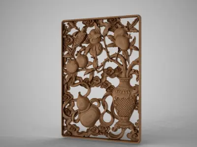 Paradise Gate  Ornamentation 3D print model