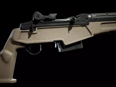 PBR - M14 Archangel Hunting Rifle  - Game-Ready 3D Asset Low-poly 3D model