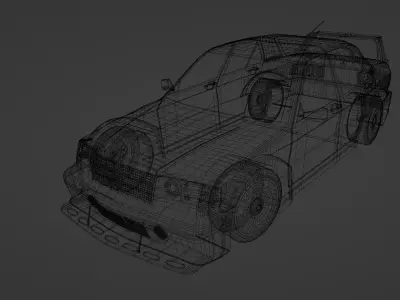 Mercedes Benz 190E Evolution II DTM W201 1992 Low-poly 3D model