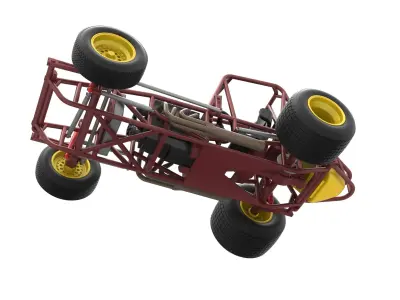 Vintage Sprint car Base Scale 1 to 25 3D print model