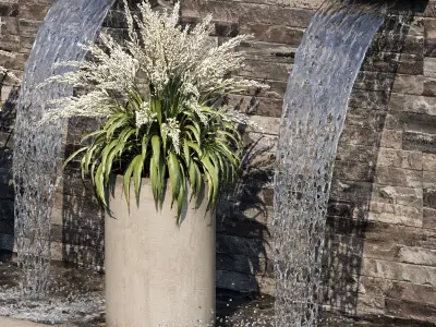 Waterfall fountains cascade 36 3D model