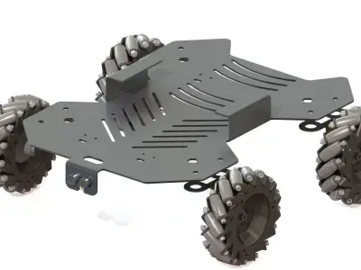 Mecanum wheel robot  3D model