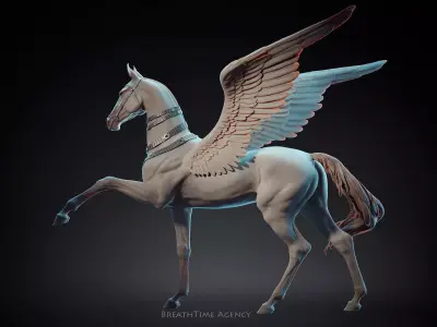 Akhal-Teke Pegasus I 3D Sculpting 3D print model