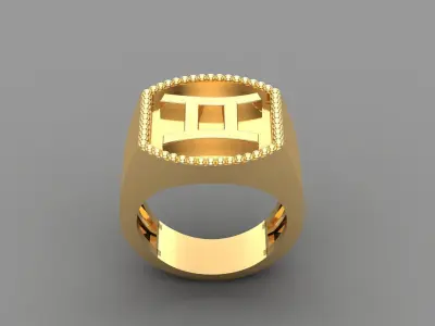 Gemini Ring Version 2 For Print STL 3D print model