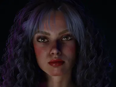 Viola-Female Character Low-poly 3D model