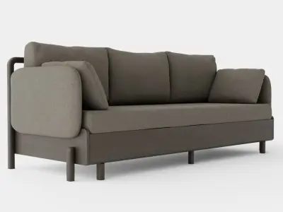 3 Seater Sofa Low-poly 3D model