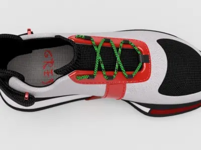 GREY - First Court Shoe Sneaker  3D model