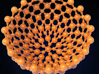 boublesphere orange sphere 3D print model