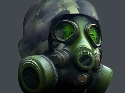 Helmet 3d model military combat Military Low-poly Low-poly 3D model 66