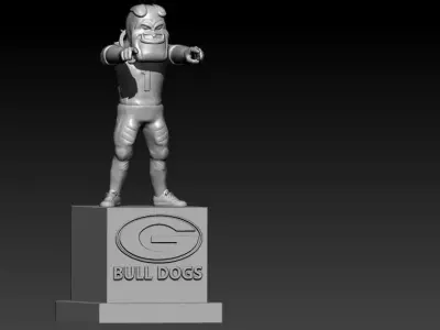 GEORGIA BULLDOGS FOOTBALL MASCOT STATUE - 3D PRINT 3D print model