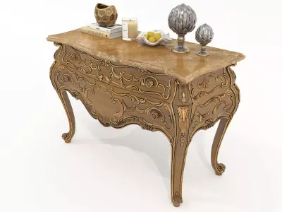 Classic European style Cabinet and Decoration 6 3D model