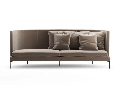 Living Divani sofa Clan 3seats 3D model