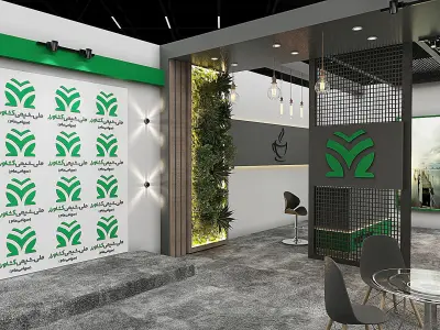 Modern exhibition booth 01 3D model