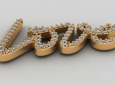 Tiffany Love Pallomas Graffiti Necklace 3D Printable Brand 3D print model