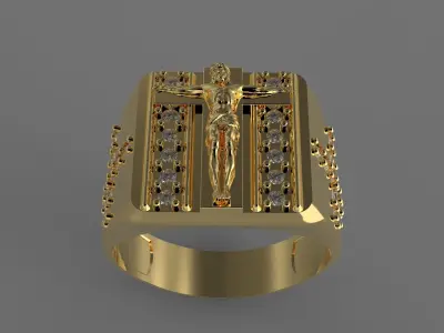 Jesus Ring  3D print model
