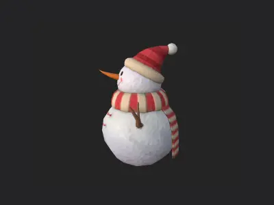 SnowMan 3D Model 001 Low-poly 3D model