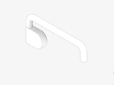 Wall Spout - Luxury - Swivel - Round Low-poly 3D model