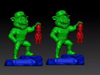 NFC East Dominance - Commanders Mascot vs Crying Cowboy Figure 3D print model