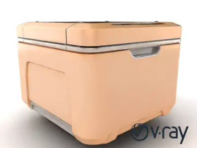 Futuristic Storage Box Sleek Design model pack Low-poly 3D model