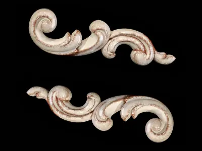 Classic carved 107 3D model
