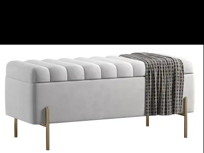 Boyden Velvet Storage Bench By Wayfair 3D model