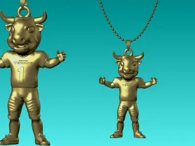 NFL - Necklaces HOUSTON TEXANS FB - Hanging Figurine - 3D print 3D print model
