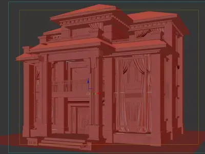 Three-Story Villa Exterior 3D model