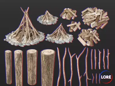 Medieval Collection Camp Fire Building Set