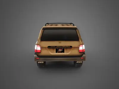 Low Poly 100 Series Landcruiser Low-poly 3D model