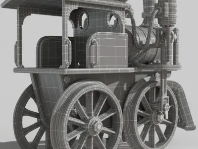 Toy train 3D model