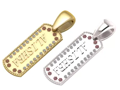 personalized name pendant 3D print model