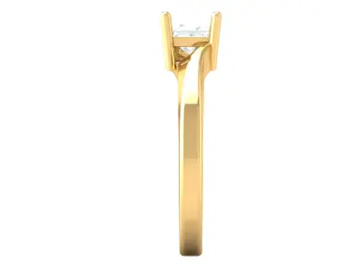 Princess Cut Diamond Engagement Rings for Women 3D print model