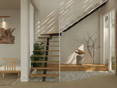 Japandi Living Room 3D model
