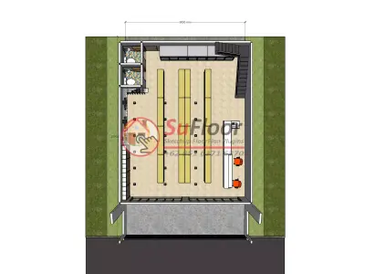 House 9x14m code 599 - Sketchup 3D model 3D model 3D model