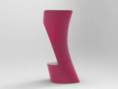Raven Bar stool Low-poly 3D model