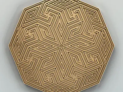 Round rosette 039 3D model