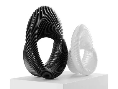 Abstract sculpture Nautilus Mobius 3D model