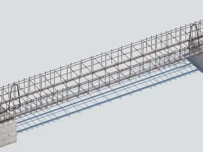 Concrete slabs Low-poly 3D model
