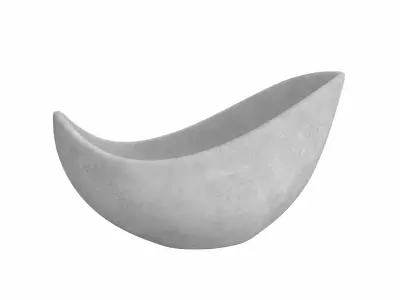 Designer Concrete Bowl 3D model