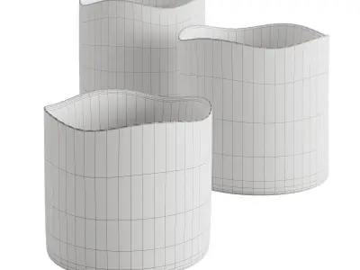 Off White or Cream vase 3D model