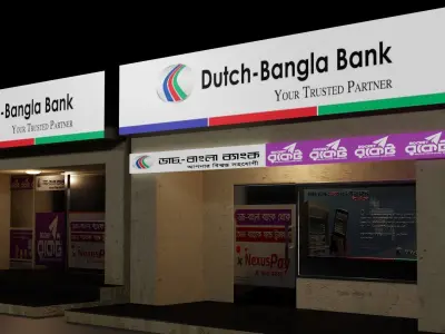 DBBL ATM Booth Free 3D model