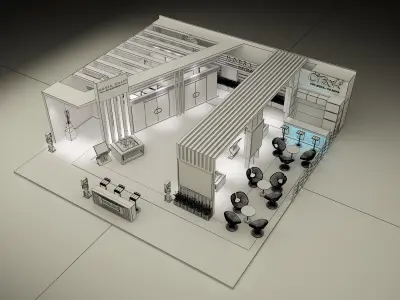  Booth Exhibition Stand a276 3D model