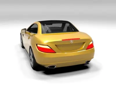 MERCEDES SLK CABRIO LOWPOLY Low-poly 3D model