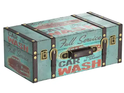 Vintage Retro Suitcase 3D model