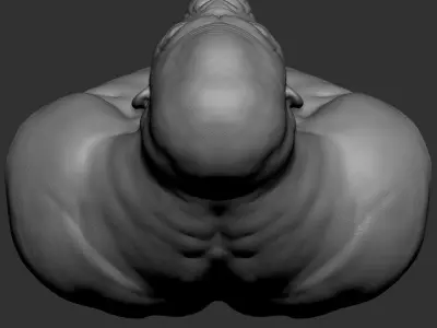 Hybrid gorilla bust 01 - Highpoly Sculpture 3D model