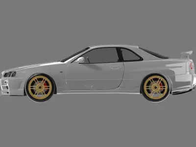 Skyline GT-R R34 2001 3D model