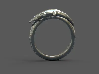 High-Quality 3D Ring Model Low-poly 3D model 5