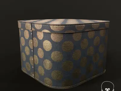 Designer Storage Box - used item Low-poly 3D model