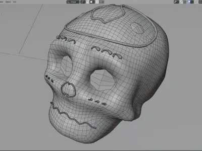 calaverita de azucar sugar skull 3D model