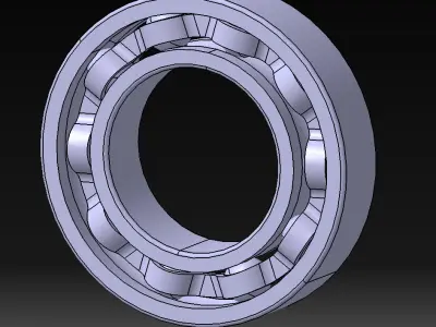 Ball Bearing 6210 Deep Groove 62 Series 50x90x20 mm CAD Model 3D print model